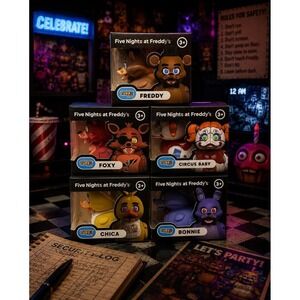 Five Nights at Freddy's TUBBZ Mini Figure Lot Freddy Foxy Bonnie Chica Baby